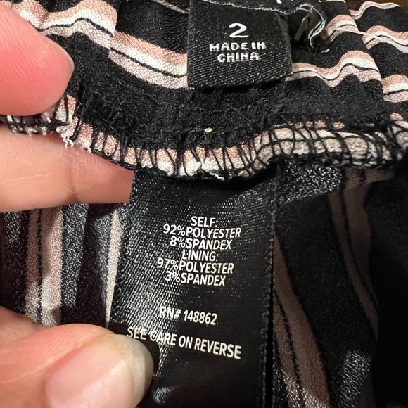 Torrid Multi Stripe Crepe Tie Front Tapered Pants With Belt Size 2 (18-20) - Picture 11 of 12